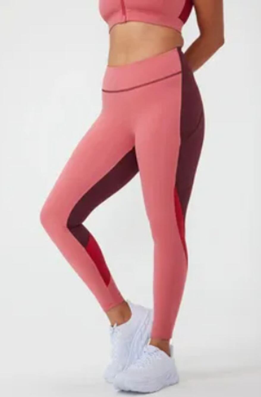Outdoor Voices TechSweat Core 7/8 Zoom Leggings Yoga Pants Small Pink Burgundy